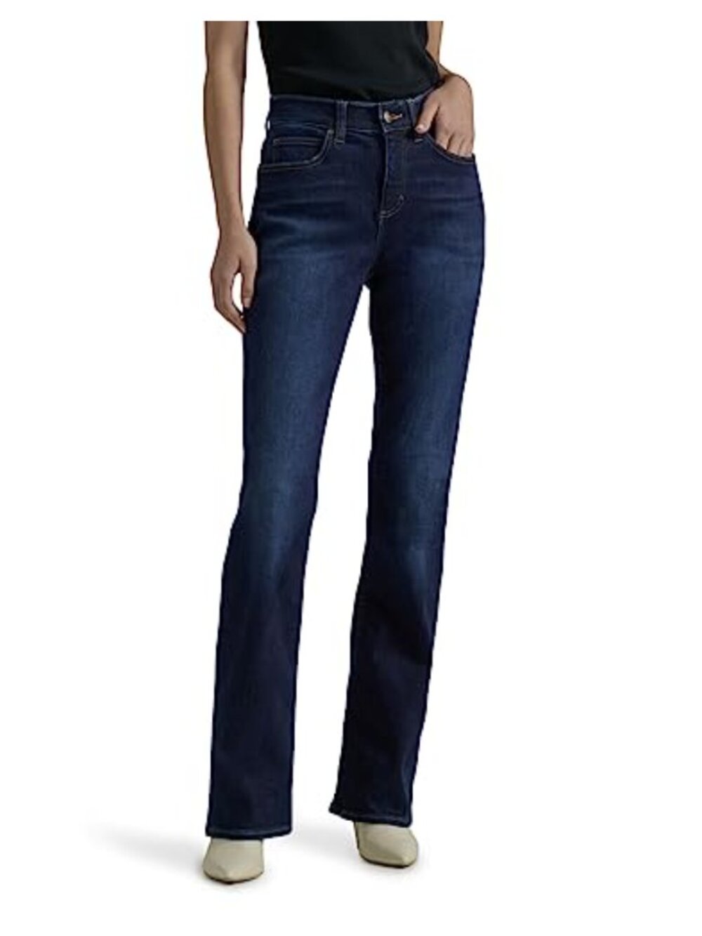Petite Ultra Lux Comfort Flex Motion Bootcut Jeans Regular Fit Mid Rise